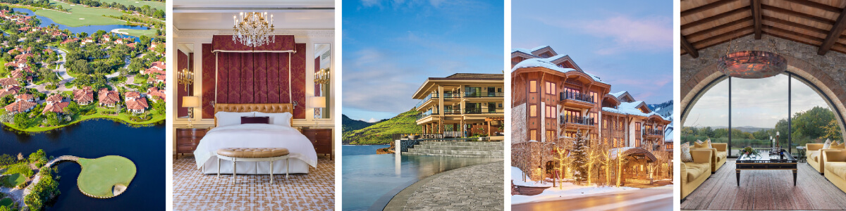 A collage of properties on the Andiamo Collection
